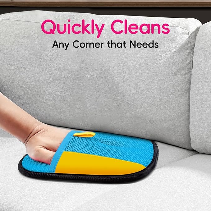 Upgraded pet Hair Removal Gloves, Reusable pet Hair Removal Gloves, Powerful cat and Dog Hair Removal, Suitable for Clothes、Sofas、Carpets、car Seats etc. (2PCS Blue)-Mewly Pet