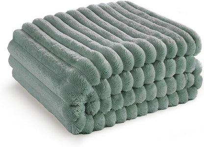 Bedsure GentleSoft Sage Green Fleece Blanket for Couch - Cozy Soft Blankets for Women, Cute Small Throws for Girls, 50x70 Inches