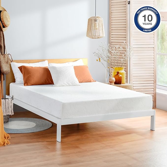 PrimaSleep Full Mattress, 7 Inch Deluxe Gel Memory Foam Mattress, Gel Infused for Comfort and Pressure Relief, CertiPUR-US Certified, Bed-in-a-Box, Medium Firm, Full Size