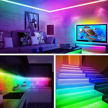 maylit ICRGB TV LED Backlight, 18ft Bluetooth LED Lights for TV 75-85in, USB Powered TV Lights Kit with Remote and App Control, Music Sync Color Change with TV Sound, Bias Lighting for HDTV Room Decor