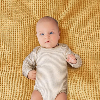 PHF 100% Cotton Waffle Weave Blanket Baby Size,Snag Proof Throw for, 30x40,Lightweight Breathable Moisture-Wicking,Oeko-TEX Certified,Machine Washable, Home Decor Gift-Ginger