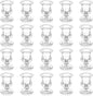 20 Pcs Glass Taper Candle Holders - Romadedi Clear Small Candlestick Holder Bulk, Thicker Glass Candle Sticks Set for Wedding Christmas Party Dining Table Table Centerpiece Decor
