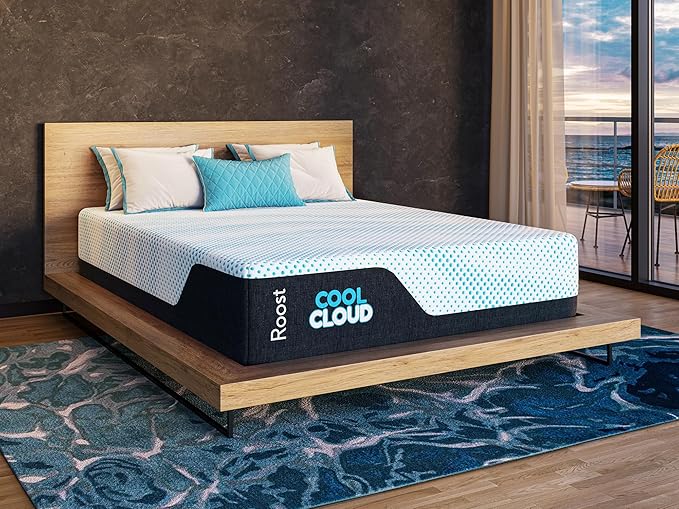 ROOST SLEEP Memory Foam Mattress, 14-Inch California King – Cool Cloud Gel Foam Bed with Soft Support and Cooling Relief – Spacious Pressure-Relieving Mattress