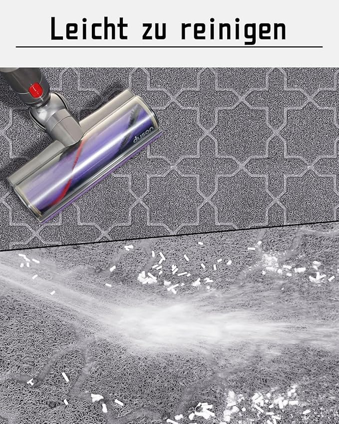 Yimobra Cat Litter Mat, 47"x36" Litter Box Mat with Litter Lock Mesh, Soft Cat Litter Mat Litter Trapping Mat, Easy to Clean, Non-Slip, Water Resistant, Litter Free Floors, Dark Grey-Mewly Pet