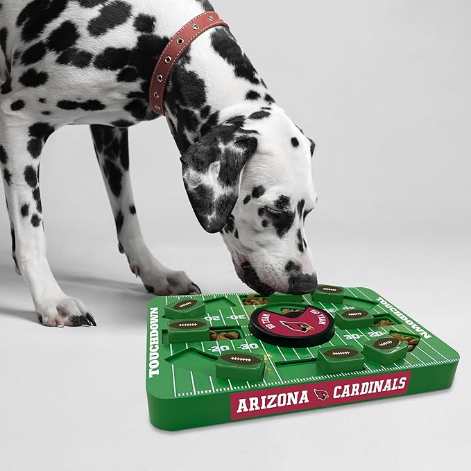 Pets First NFL Arizona Cardinals Large Puzzle Toy, Dog Puzzle Treat Toy, New Large Size, Interactive Dog Treat Toy, Dog Slow Feeding Toy-Mewly Pet