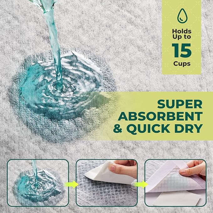 Cat Pads Refills for Tidy Cats Breeze Litter System - Super Absorbent 6-Layer Pads for Odor Control, Activated Carbon - 16.9" x 11.4" - Pack of 40 Litter Box Replacement Pads-Mewly Pet