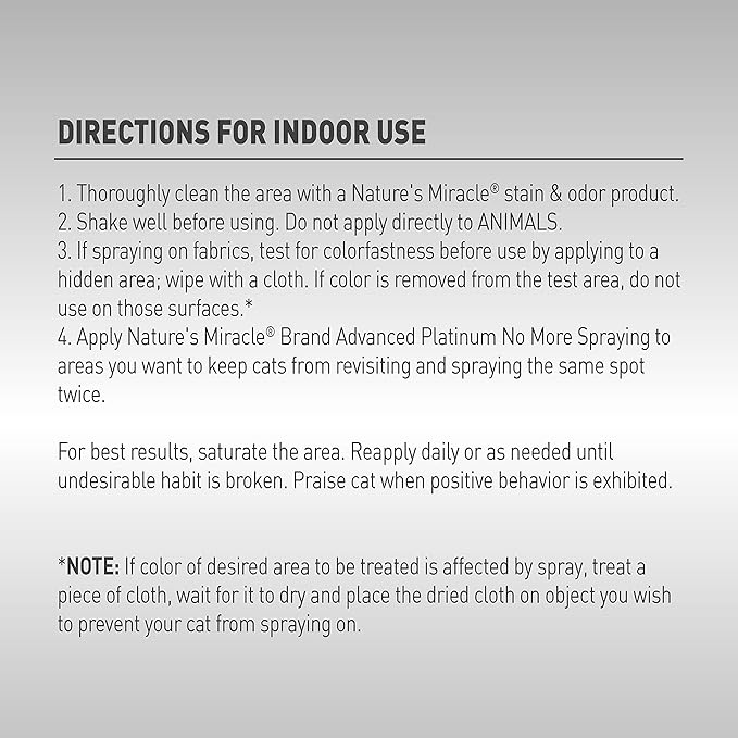Nature's Miracle Advanced Platinum No More Spraying, 24 Ounces, Helps Discourage Repetitive Cat Spraying-Mewly Pet