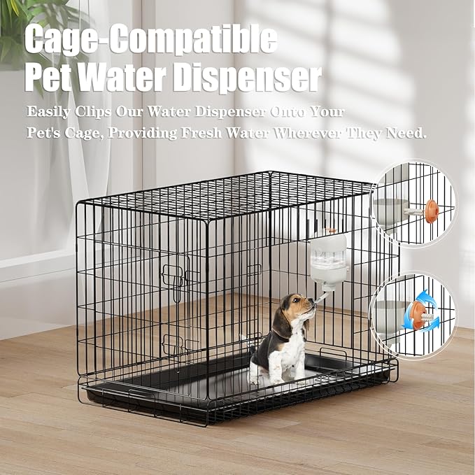 Pet Bowls,15°Tilted Puppy Food Bowls with Puppy Weaning Bottles,3 in 1 Height Adjustable Water Dispenser for Dogs,Pet Food Bowls for Ferrets,Cats,Rabbits and Small Sized Dogs(White)-Mewly Pet