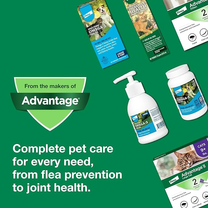Advantage II Small Cat Vet-Recommended Flea Treatment & Prevention | Cats 5-9 lbs. | 6-Month Supply-Mewly Pet