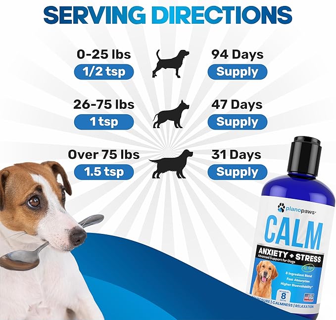 Dog Anxiety Relief - Faster Absorption Than Hemp Calming Chews for Dogs - Dog Calming Chews Alternative - Hemp Oil and Melatonin for Dogs - Liquid Dog Calming Treats for Thunder, Fireworks, Sleep Aid-Mewly Pet