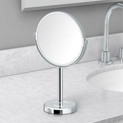 Gatco 1386C Latitude II Minimalist Bathroom Counter Top Vanity, 3x Magnification Makeup Mirror, 12.5" Height, Chrome