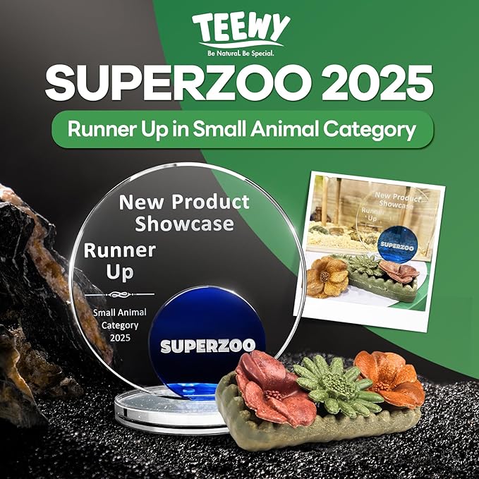 TEEWY 4PCS Guinea Pig Chew Toys, Prevent Teeth Overgrowth, Natural Vegetables and Timothy Grass, Hamster Chew Toys, Guinea Pig Toys, Chinchilla Toys, Grass Patch & Flowers-Mewly Pet