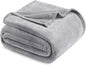 Exclusivo Mezcla Fleece Blanket Queen Size for Bed, Super Soft and Warm, All Season Use, Cozy, Plush, Lightweight, 90x90 Inches, Light Grey