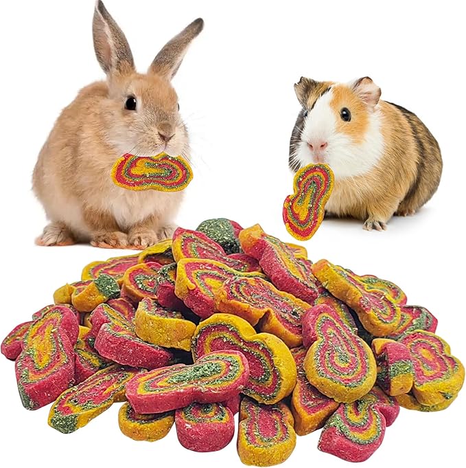 Fhiny Rabbit Chew Toys Mixed Forage Beetroot Carrot and Pumpkin Bunny Treats for Hamsters Guinea Pigs Chinchillas and Other Small Rodents Teeth Grinding (0.29lb/130g)-Mewly Pet