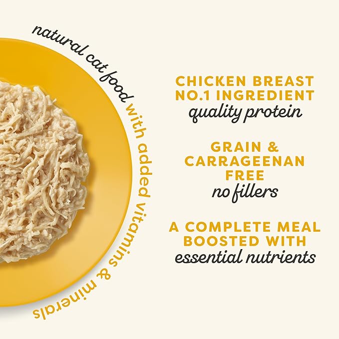 Applaws Vitality Wet Cat Food in Broth, Natural Canned Cat Food, Wet Food for Cats with Added Vitamins and Minerals, Grain Free, Carrageenan Free, Chicken Breast in Broth (24 Count, 5.5oz Cans)-Mewly Pet