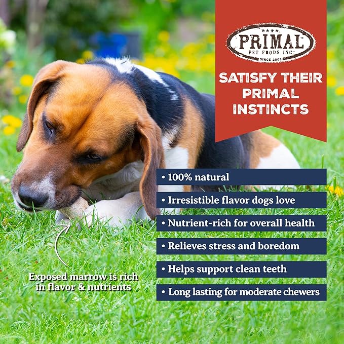 Primal Antlers for Dogs, Grade A Split Stag Antlers for Medium Canines 15-30 lb, Natural Chews for Aggressive Chewers, Naturally Shed, Long Lasting Dog Bones, 1 ct-Mewly Pet