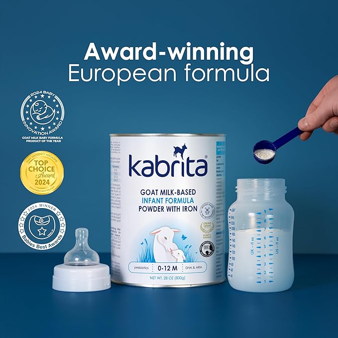 Kabrita Goat Milk-Based Infant Formula – 28oz – Pack of 2 – Natural, Gentle Baby Formula – European, Non-GMO – Ages 0-12 Months-Mewly Pet