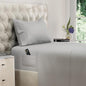 DREAMCARE Twin Sheets - 3pcs Cooling Sheets – up to 21” Extra Deep Pocket Twin Bed Sheets - Twin Sheet Set - Bed Sheets Twin with Side Pocket - L Gray