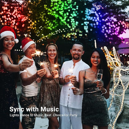 Brizled Color Changing String Lights 98FT 300 LED RGB Christmas Lights Dimmable Multifunctional Christmas Light with Remote for Indoor Outdoor Halloween Xmas Tree Holiday Party Thanksgiving Decor