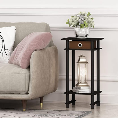 Furinno Turn-N-Tube End Table, 2-Pack, Espresso
