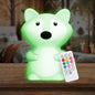 Lumipets Fiona The Fox Squishy Night Light for Kids | Silicone Mood Lamp with Tap & Remote Control | Rechargeable Color Changing Animal NightLight for Boys & Girls | Portable Nightlight with USB Cord