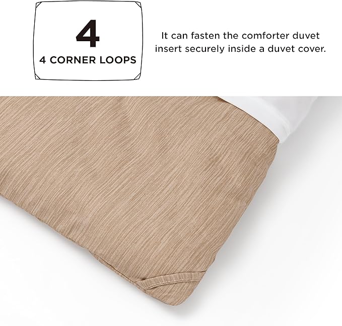 Bedsure King Size Comforter Set - Light Taupe Soft Bedding for All Seasons, Cationic Dyed Bed Set, 3 Pieces, 1 King Size Comforter (104"x90") and 2 Pillow Shams (20"x36"+2")