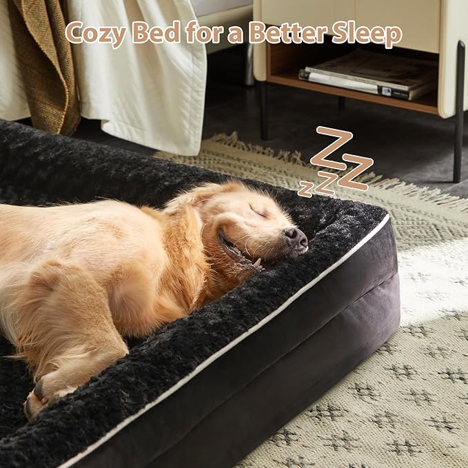 WNPETHOME Dog Beds for Large Sized Dogs, Washable Orthopedic Dog Couch Sofa Bed with Waterproof Lining & Non-Skid Bottom for Pet Sleeping-Mewly Pet