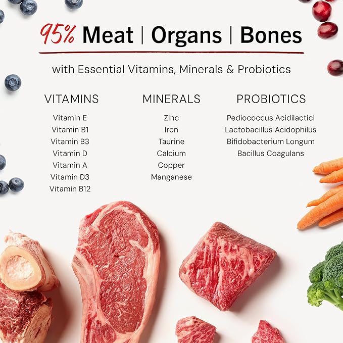 Stella & Chewy's Freeze-Dried Raw Dinner Patties - Remarkable Red Meat Blend - High Protein Grain-Free Puppy & Dog Food - Perfect For Picky Eaters - 14 oz-Mewly Pet