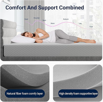 Avenco Queen Mattress, 8 Inch Memory Foam Queen Size Mattress in a Box for Comfort Sleep & Pressure Relief, CertiPUR-US Certified Medium Firm