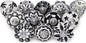 Knobs for Cabinets and Drawers Assorted Black Cupboard Wardrobe Furniture Knob Door Pull Handles for Dresser Kitchen Wardrobes Boho Home Interior Decor -Pack of 12