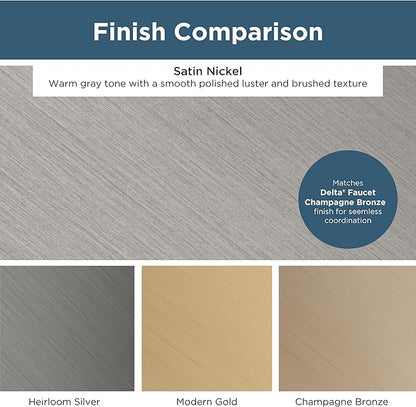 FRANKLIN BRASS Tiered Foot (10-Pack) Cabinet Handles 5-1/16" Hole Center Pulls | Satin Nickel Hardware Kitchen Door, Drawers, Dressers, Furniture P49574C-SN-B