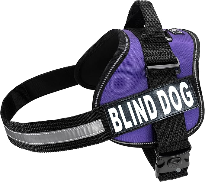 Doggie Stylz Blind Dog Harness No Pull No Escape Dog Vest for Blind Dogs Adjustable Vest with Handle Blind Dog Accessories and Patches for Training and Mobility-Mewly Pet