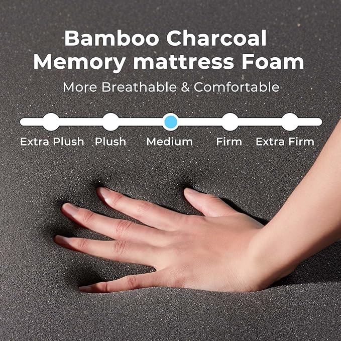 Rolanstar Twin Mattress with Waterproof Mattress Protector, 8 Inch Gel Memory Foam Mattresses in a Box, Fiberglass Free, Breathable for Cool Sleep & Comfy Support, CertiPUR-US Certified, White