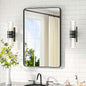 TETOTE Black Bathroom Mirror 20 x 30 Inch Matte Black Bathroom Mirrors, Tempered Glass, Modern Farmhouse Wall Mounted Mirror for Decorative(Horizontal/Vertical)