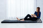 Leewadee Comfortable Japanese Floor Mattress - Thai Floor Bed with Triangle Cushion - Futon Mattress - XL Extra Long Thai Massage Mat, 89 x 20 inches, Black, Kapok Filling