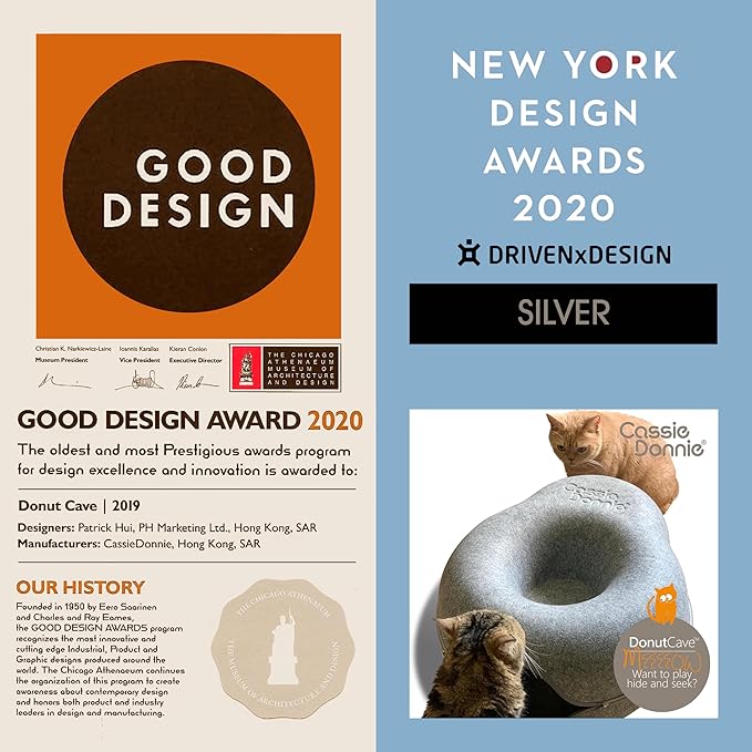 Cat Tunnel Bed for Indoor Cats, Medium Large, Donut Cave House up to 22 Lbs, Spacious for 2 Kittens (Dark Blue)-Mewly Pet