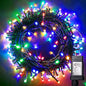 Blingstar Christmas Lights Multicolor 66 Ft 200 LED String Lights 30V Plug in Connectable Twinkle Lights 8 Modes Bright Green Wire Decorative Lights for Indoor Outdoor Xmas Tree Bedroom Holiday Party