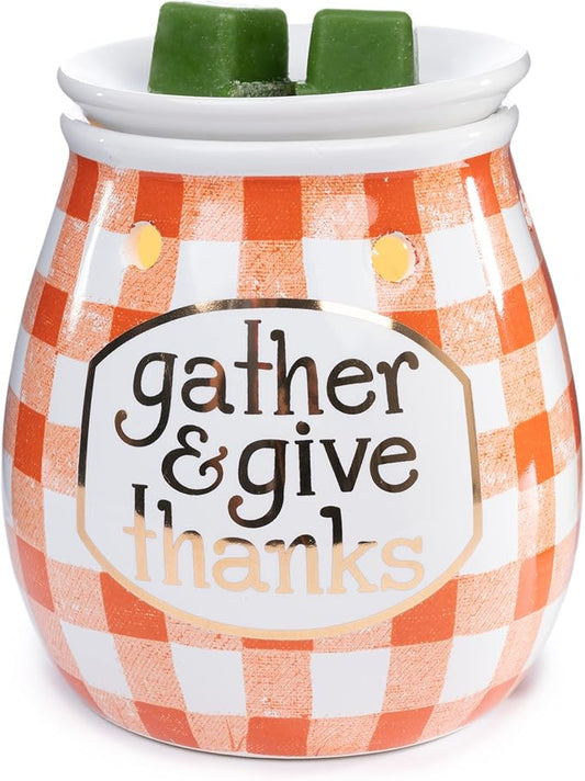 Scentsationals Wax Melt Warmer, Wax Warmer for Scented Wax Melts - Autumn Collection Gather Warmer - Candle Wax Melter for Fragrance Cubes and Tarts
