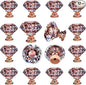 DEELF 12 Packs Kitchen Cabinet Knobs, 30 mm Crystal Cabinet Knobs, Diamond Dresser Handle Drawer Pulls, Dresser Knobs for Cabinets and Drawers, Rose Gold Base