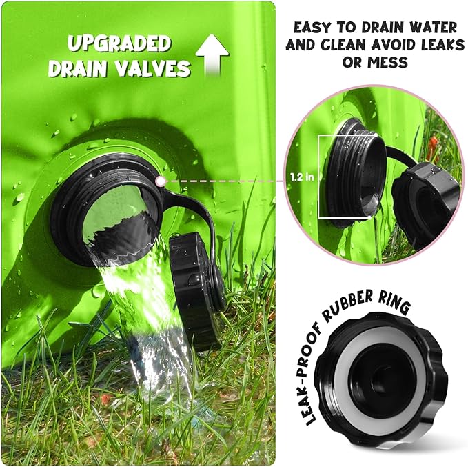 Furrybaby Dog Pool Foldable Dog Pools for Dogs Swimming Pool with Hard Plate Collapsible Pet Bath Pool Kiddie (Green 47'')-Mewly Pet