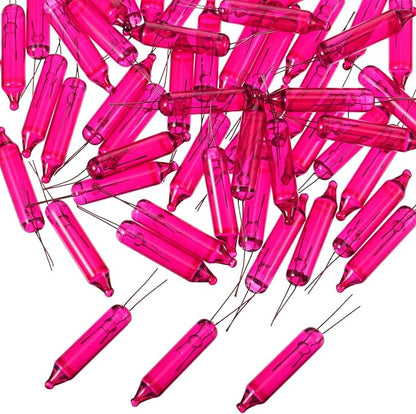 Mudder 200 Count 2.5V Christmas 50/100/150/200 Count Mini Incandescent Wire String Lights Replacement Bulbs Indoor/Outdoor Christmas Lights Decorations for Home Xmas Tree(Pink)