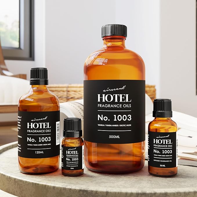 AirScent Hotel Diffuser Oil No. 1003 Inspired by The Asian Garden Las Vegas Hotel Scent - Premium Fragrance Oil for Ultrasonic and Waterless Diffusers and Crafting - 10 mL, 34 fl oz Glass Bottle