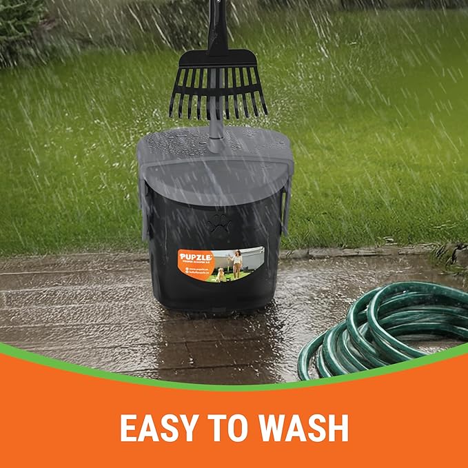 Dog Pooper Scooper with Bag Attachment, 40" Long Handle Pooper Scooper for Large Dogs, Dog Poop Scoop for Yard, Large Capacity Swivel Bin and Rake, Lavender Scented Bags (Grey)-Mewly Pet