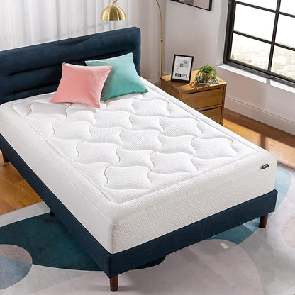ZINUS 12 Inch Cloud Memory Foam Mattress, Full, Fiberglass Free, Pressure Relieving, Mattress in A Box, CertiPUR-US Certified, White