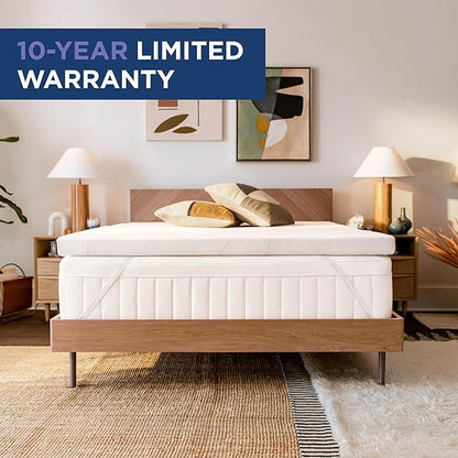Tempur-Pedic TEMPUR Supreme 3-Inch Mattress Topper, Medium Firm, California King, White