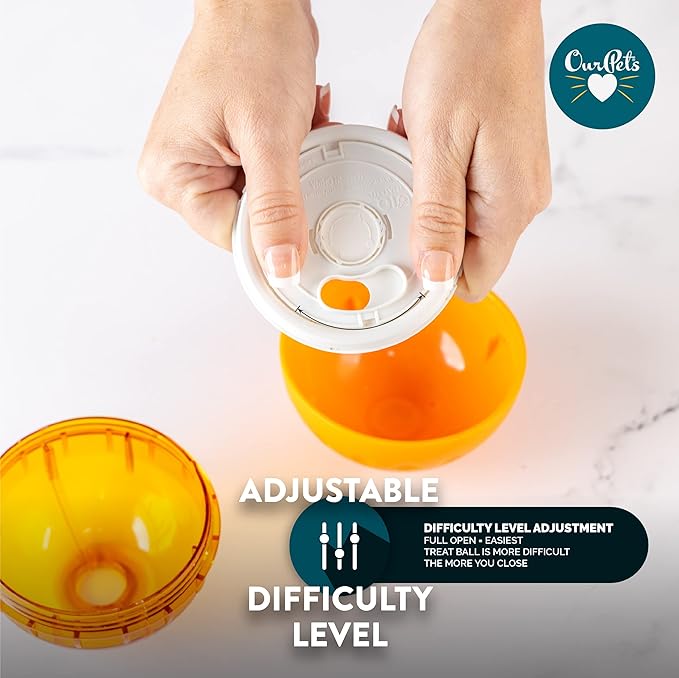 OurPet's IQ Treat Ball Interactive Food Dispensing Dog Toy , Assorted Colors-Mewly Pet