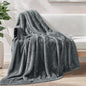 Exclusivo Mezcla Plush Fuzzy Fleece Throw Blanket Extra Large, Super Soft, Fluffy and Warm Blankets for Couch, Bed, Suitable for All Seasons (50x70 Inches, Dark Grey)