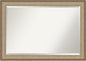 Amanti Art Bronze Bathroom Mirror for Over Sink, 29x41 Elegant Brushed Bronze Rectangle Vanity Mirror, Large Casual Frame, Hangs Horizonally and Vertically, Bathroom Wall Decor, Beveled Edge