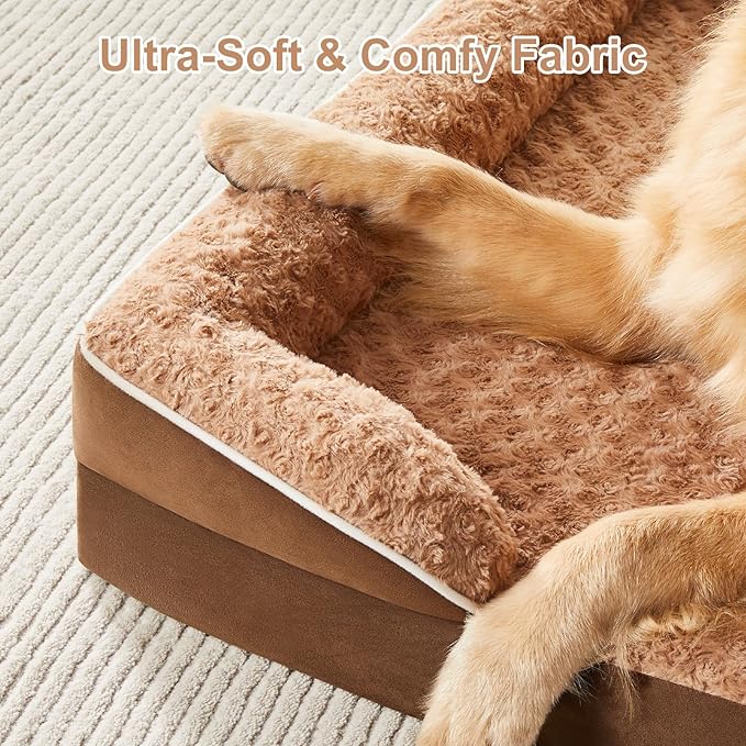 WNPETHOME Dog Beds for Large Sized Dogs, Washable Orthopedic Dog Couch Sofa Bed with Waterproof Lining & Non-Skid Bottom for Pet Sleeping-Mewly Pet