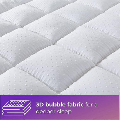 Mattress Topper King Mattress Pad Protector - Quality Plush Luxury Down Alternative Pillow Top - Extra Thick Mattress Cover(King Size)